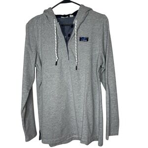 L L Bean Womens Rugby Hoodie Pullover Sz M‎ Cotton Outdoors Athleisure Lounge
